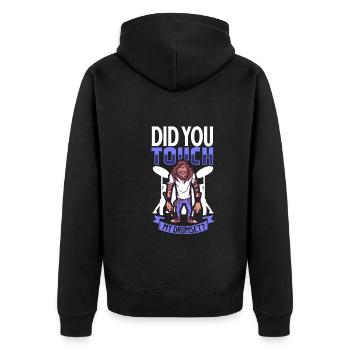 Drummer Drums Music Drum Set Drumming - Unisex Premium Organic Zip Hoodie - black - Back - Nico (187cm)