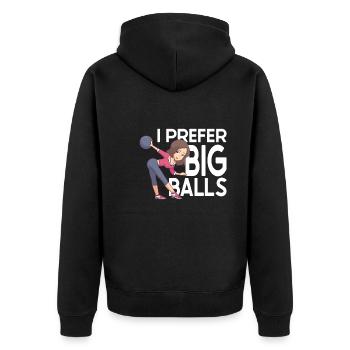 Drôle d’équipe de bowling Bowler Strike Gift Idea - Veste à capuche bio Premium Unisexe - noir - Dos - Nico (187cm)