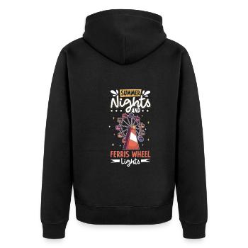 Circus Arts Circus Artists Event Staff - Unisex Premium Organic Zip Hoodie - black - Back - Nico (187cm)