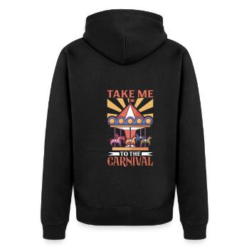 Circus Arts Circus Artists Event Staff - Unisex Premium Organic Zip Hoodie - black - Back - Nico (187cm)