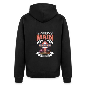 Circus Arts Circus Artists Event Staff - Unisex Premium Organic Zip Hoodie - black - Back - Nico (187cm)