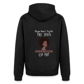 Afro Black Girl Pride Afro Girl Afrocentrique - Veste à capuche bio Premium Unisexe - noir - Dos - Nico (187cm)