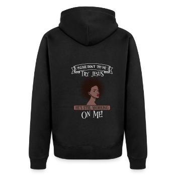 Afro Black Girl Pride Afro Girl Afrocentrique - Veste à capuche bio Premium Unisexe - noir - Dos - Nico (187cm)