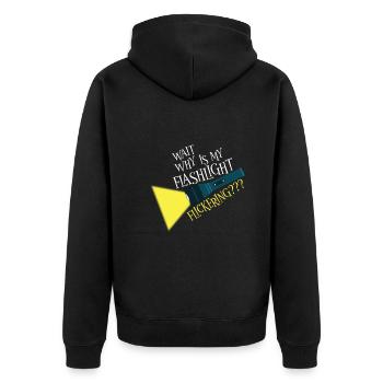 Paranormal Forschungshalloween Ghost Hunter - Unisex Premium Bio Zip Hoodie - Schwarz - Hinten - Nico (187cm)