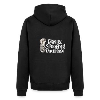 Drama teacher Drama teacher - Unisex Premium Organic Zip Hoodie - black - Back - Nico (187cm)