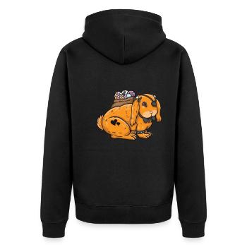 Gothic Rabbit Gothic Rabbit Gothic Easter Emo Goth - Unisex Premium Organic Zip Hoodie - black - Back - Nico (187cm)