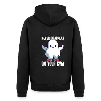 Bodybuilding Powerlifting Weightlifting Fitness - Unisex Premium Organic Zip Hoodie - black - Back - Nico (187cm)