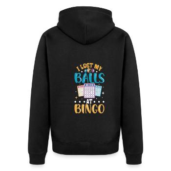 Jeu de cartes de bingo Grand-mère Joueur de bingo Cartes de bingo - Veste à capuche bio Premium Unisexe - noir - Dos - Nico (187cm)