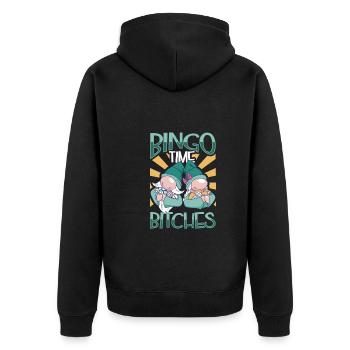 Jeu de cartes de bingo Grand-mère Joueur de bingo Cartes de bingo - Veste à capuche bio Premium Unisexe - noir - Dos - Nico (187cm)