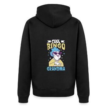 Jeu de cartes de bingo Grand-mère Joueur de bingo Cartes de bingo - Veste à capuche bio Premium Unisexe - noir - Dos - Nico (187cm)