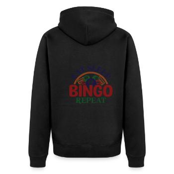 Jeu de cartes de bingo Grand-mère Joueur de bingo Cartes de bingo - Veste à capuche bio Premium Unisexe - noir - Dos - Nico (187cm)