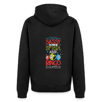 Jeu de cartes de bingo Grand-mère Joueur de bingo Cartes de bingo - Veste à capuche bio Premium Unisexe - noir - Dos - Nico (187cm)