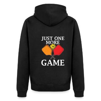 Pickleball Player Pickleball Paddle Pickleball - Unisex Premium Bio Zip Hoodie - Schwarz - Hinten - Nico (187cm)