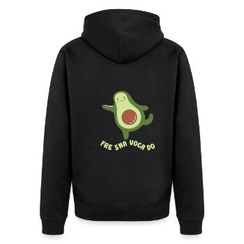 funny Avocado avocado pun avocado lover - Unisex Premium Bio Zip Hoodie - Schwarz - Hinten - Nico (187cm)