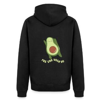 funny Avocado avocado pun avocado lover - Unisex Premium Bio Zip Hoodie - Schwarz - Hinten - Nico (187cm)