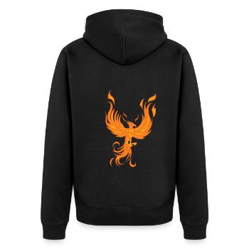 Phoenix Bird Créatures mythiques - Veste à capuche bio Premium Unisexe - noir - Dos - Nico (187cm)