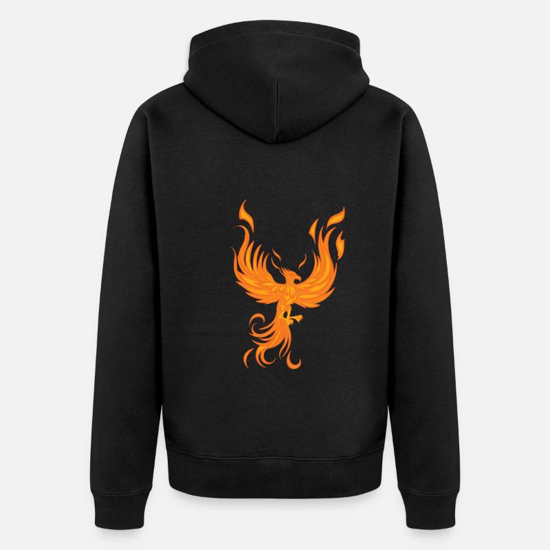 Phoenix Bird Créatures mythiques - Veste à capuche bio Premium Unisexe - noir