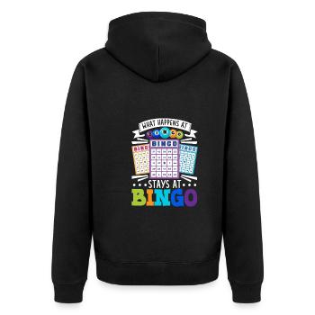 Jeu de cartes de bingo Grand-mère Joueur de bingo Cartes de bingo - Veste à capuche bio Premium Unisexe - noir - Dos - Nico (187cm)