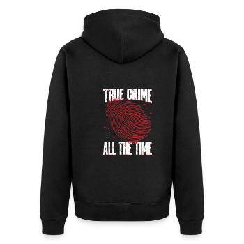 True Crime Murder Spy Crime Intérêt Idée cadeau - Veste à capuche bio Premium Unisexe - noir - Dos - Nico (187cm)
