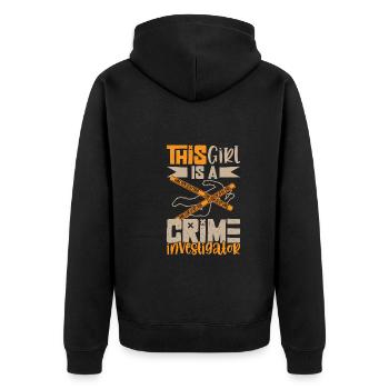 True Crime Murder Spy Crime Intérêt Idée cadeau - Veste à capuche bio Premium Unisexe - noir - Dos - Nico (187cm)