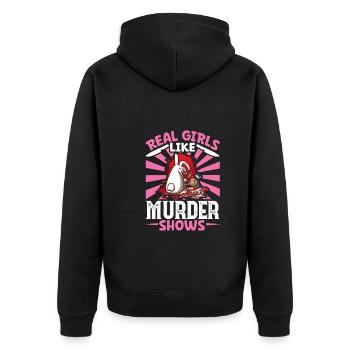True Crime Murder Spy Crime Intérêt Idée cadeau - Veste à capuche bio Premium Unisexe - noir - Dos - Nico (187cm)