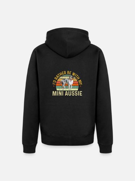 Miniature Australian Shepherd - Unisex Premium Organic Zip Hoodie - black