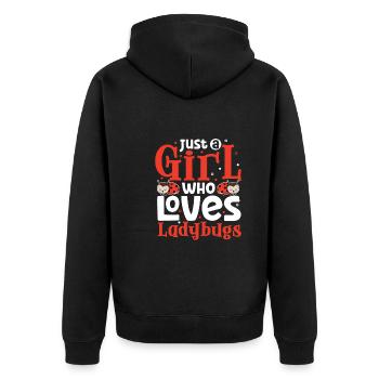 Marienkäfer Marienkäfer Entomologie Insekten - Unisex Premium Bio Zip Hoodie - Schwarz - Hinten - Nico (187cm)