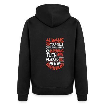 Marienkäfer Marienkäfer Entomologie Insekten - Unisex Premium Bio Zip Hoodie - Schwarz - Hinten - Nico (187cm)