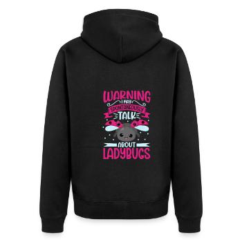 Marienkäfer Marienkäfer Entomologie Insekten - Unisex Premium Bio Zip Hoodie - Schwarz - Hinten - Nico (187cm)