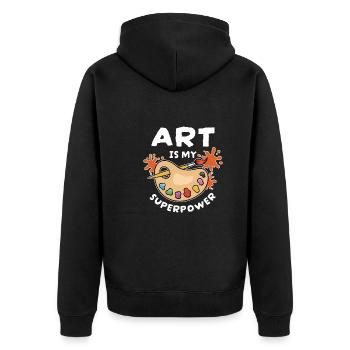 Artist Painting Painter Art Painting Art Teacher - Unisex Premium Organic Zip Hoodie - black - Back - Nico (187cm)