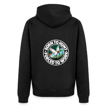 Duck Hunt Duck Hunter Bird Hunting Duck Hunting - Unisex Premium Organic Zip Hoodie - black - Back - Nico (187cm)