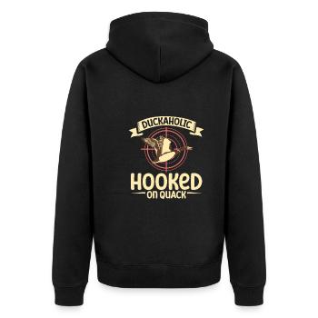 Duck Hunt Duck Hunter Bird Hunting Duck Hunting - Unisex Premium Organic Zip Hoodie - black - Back - Nico (187cm)