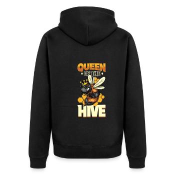 Honey bee beekeeping beekeeper honey bee apiary - Unisex Premium Organic Zip Hoodie - black - Back - Nico (187cm)