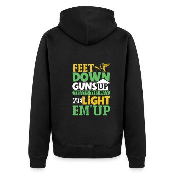 Duck Hunt Duck Hunter Bird Hunting Duck Hunting - Unisex Premium Organic Zip Hoodie - black - Back - Nico (187cm)