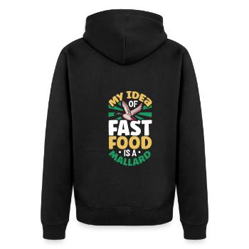 Duck Hunt Duck Hunter Bird Hunting Duck Hunting - Unisex Premium Organic Zip Hoodie - black - Back - Nico (187cm)