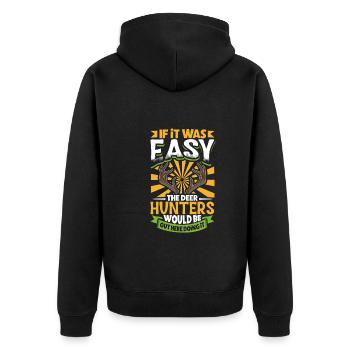 Duck Hunt Duck Hunter Bird Hunting Duck Hunting - Unisex Premium Organic Zip Hoodie - black - Back - Nico (187cm)