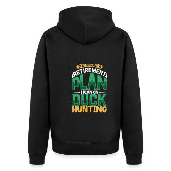 Duck Hunt Duck Hunter Bird Hunting Duck Hunting - Unisex Premium Organic Zip Hoodie - black - Back - Nico (187cm)