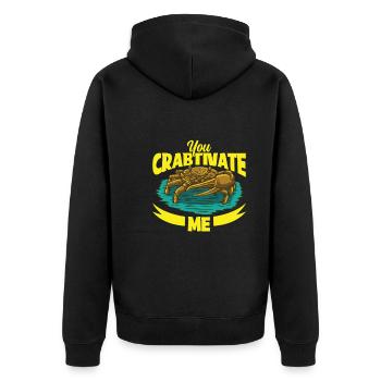 Krabbe krabben krabbenflüsterer Krabbenjagdfischer - Unisex Premium Bio Zip Hoodie - Schwarz - Hinten - Nico (187cm)
