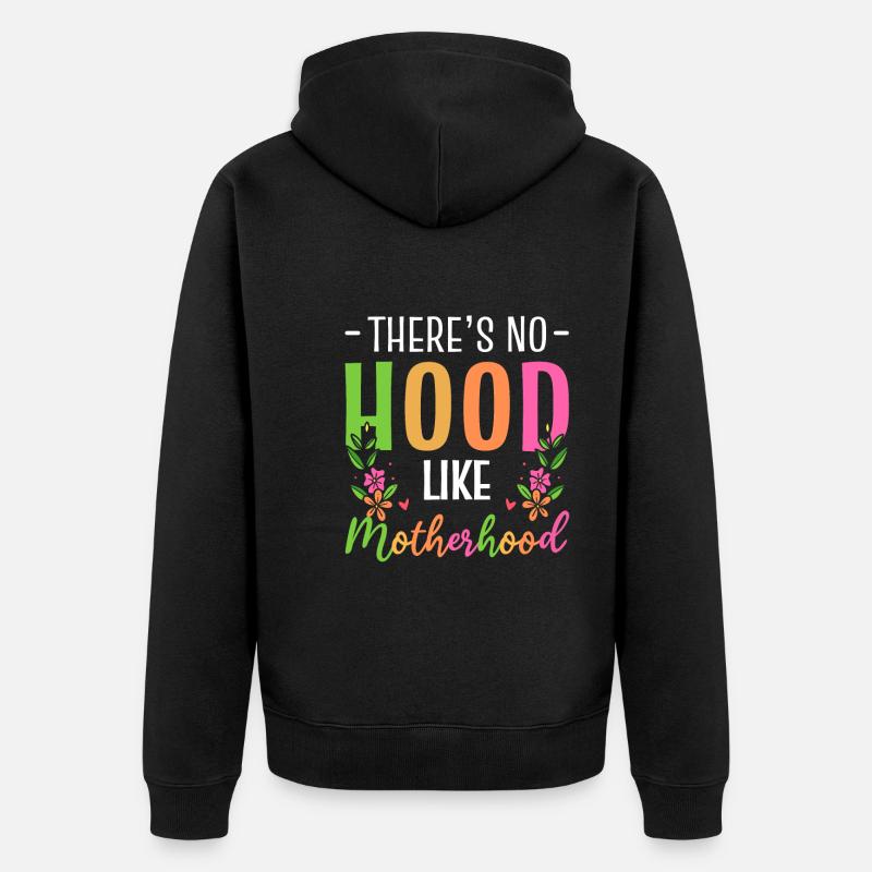 Mutterschaftsleben Fleißige Mutter - Unisex Premium Bio Zip Hoodie - Schwarz