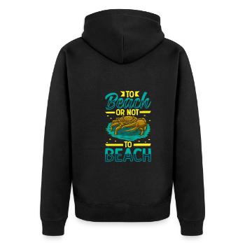 Krabbe krabben krabbenflüsterer Krabbenjagdfischer - Unisex Premium Bio Zip Hoodie - Schwarz - Hinten - Nico (187cm)
