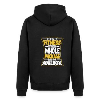 Postal clerk Postlady Postman Post Office - Unisex Premium Organic Zip Hoodie - black - Back - Nico (187cm)