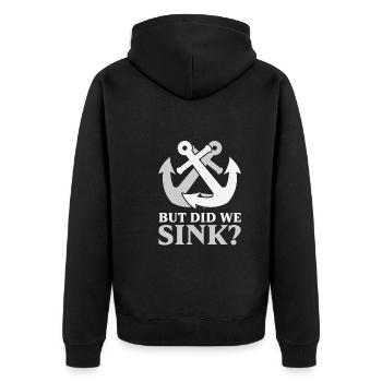Bateau papa Capitaine Pontoon Sailor Croisière - Veste à capuche bio Premium Unisexe - noir - Dos - Nico (187cm)