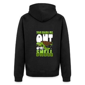 Boxer Boxing Turtle Turtles Sea Ocean Reptile - Unisex Premium Bio Zip Hoodie - Schwarz - Hinten - Nico (187cm)