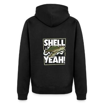 Boxer Boxing Turtle Turtles Sea Ocean Reptile - Unisex Premium Bio Zip Hoodie - Schwarz - Hinten - Nico (187cm)