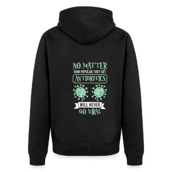 Funny pharmacist pharmacy technician pharmacy - Unisex Premium Organic Zip Hoodie - black - Back - Nico (187cm)
