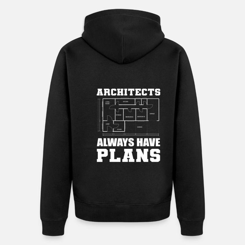 Architecture drôle Architecture commerciale - Veste à capuche bio Premium Unisexe - noir