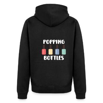 Nail Tech Nail Technician Manicurist Nails Artist - Unisex Premium Bio Zip Hoodie - Schwarz - Hinten - Nico (187cm)