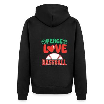 Baseball Cards Baseball Player Baseball Fan Gift - Unisex Premium Bio Zip Hoodie - Schwarz - Hinten - Nico (187cm)