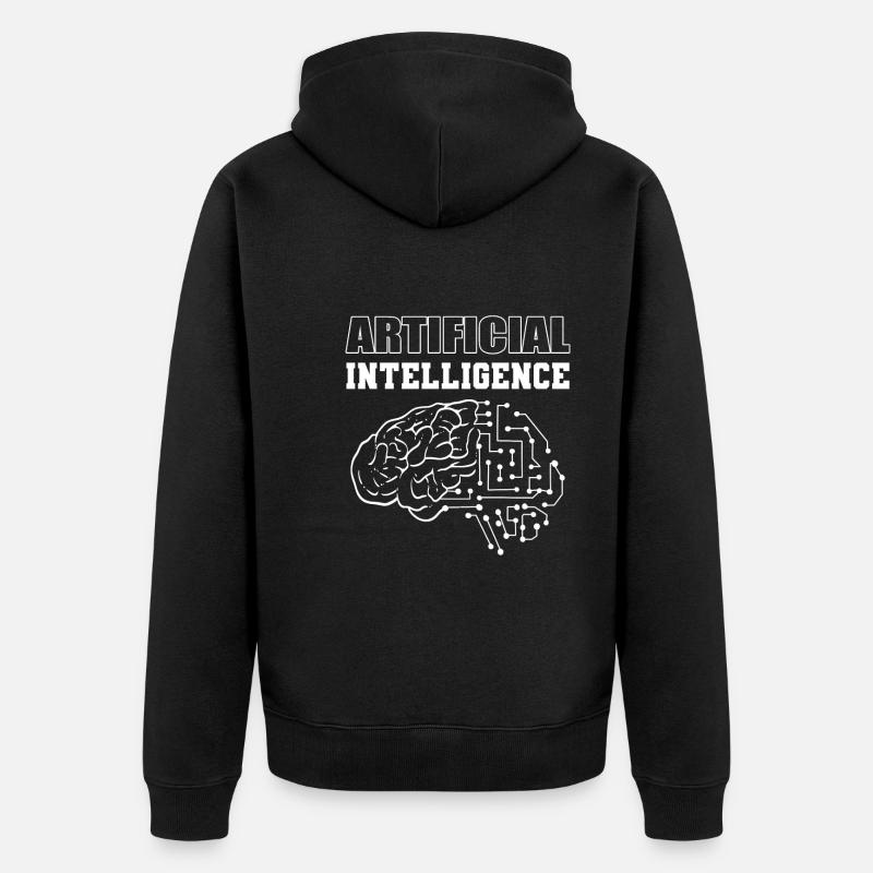 Artificial Intelligence Computertechniker - Unisex Premium Bio Zip Hoodie - Schwarz