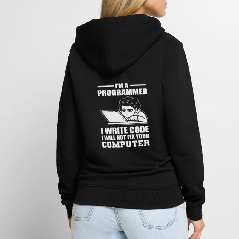 Programming Humor Software Developer Unisex Premium Organic Zip Hoodie